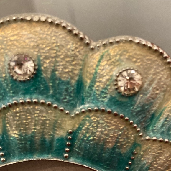 Peacock Design Photo Frame with Rhinestones - Picture 2 of 5